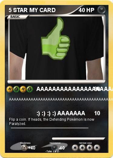 Pokemon 5 STAR MY CARD