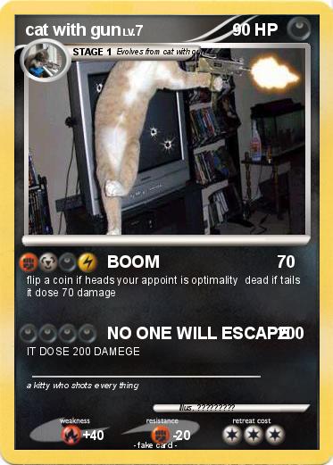 Pokemon cat with gun