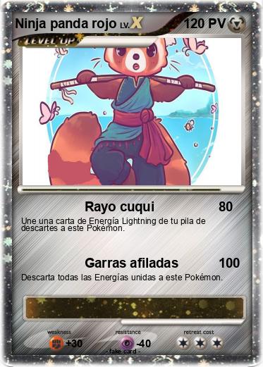 Pokemon Ninja panda rojo