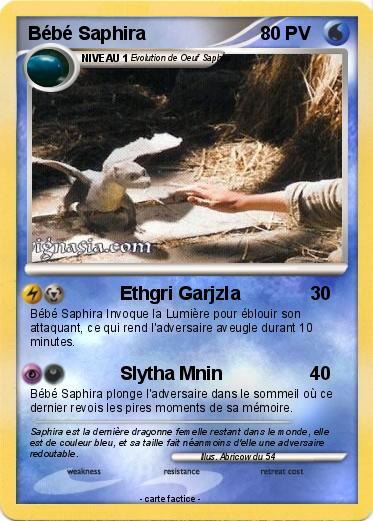 Pokemon Bébé Saphira