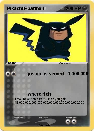 Pokemon Pikachu+batman