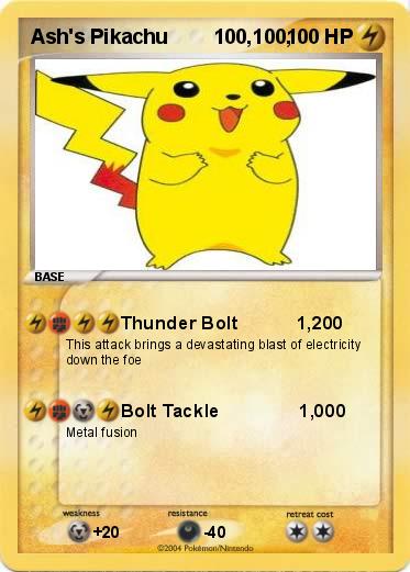 Pokemon Ash's Pikachu        100,100,
