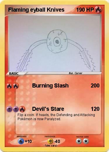 Pokemon Flaming eyball Knives