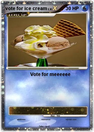 Pokemon vote for ice cream