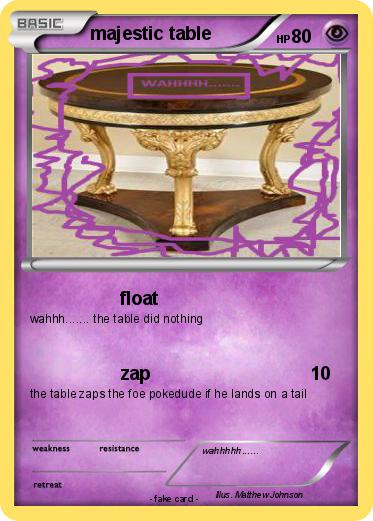 Pokemon majestic table