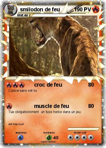 Pokemon smilodon de feu