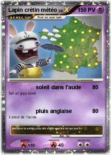 Pokemon Lapin crétin météo