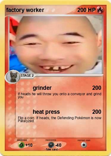 Pokemon factory worker