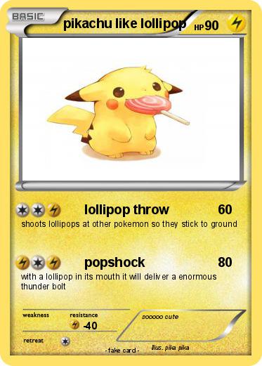 Pokemon pikachu like lollipop