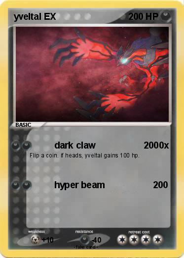 Pokemon yveltal EX