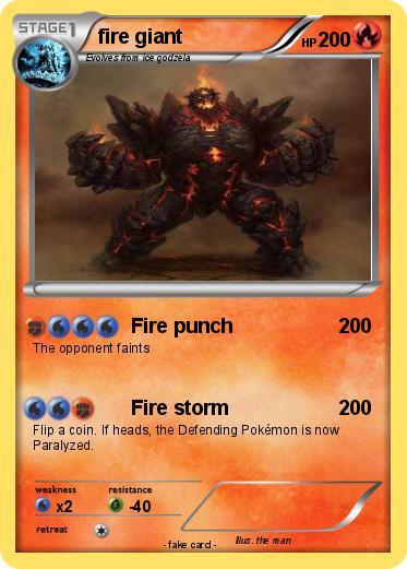 Pokemon fire giant