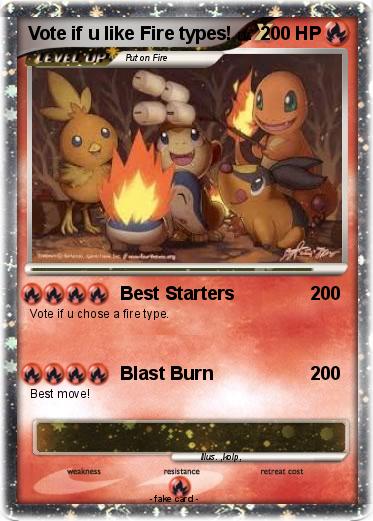 Pokemon Vote if u like Fire types!