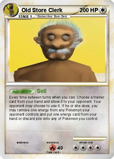 Pokemon Old Store Clerk