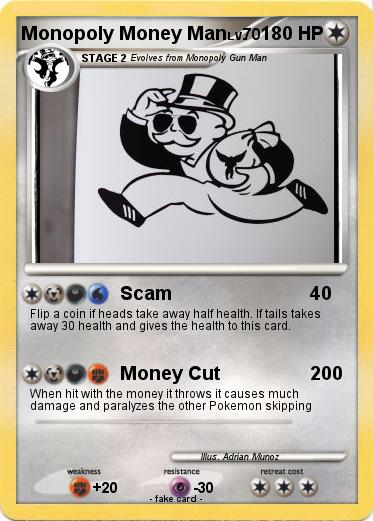 Pokemon Monopoly Money Man
