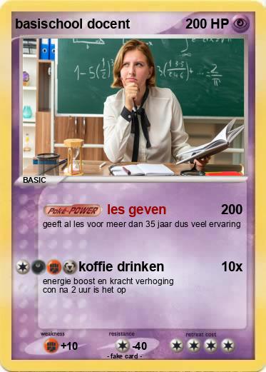 Pokemon basischool docent