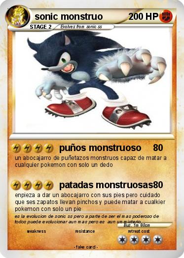 Pokemon sonic monstruo