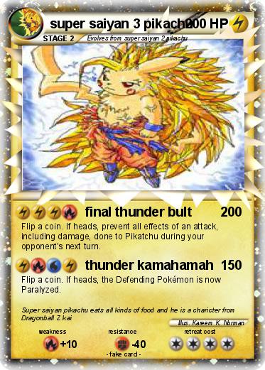 Pokemon super saiyan 3 pikachu
