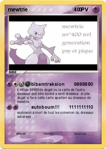 Pokemon mewtrie                                   0