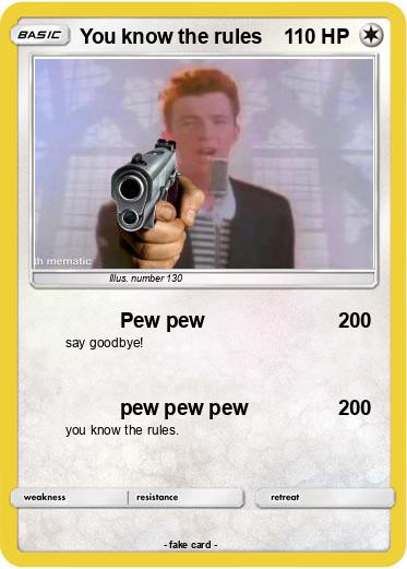 Pokemon You know the rules