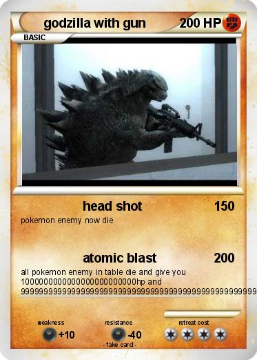Pokemon godzilla with gun