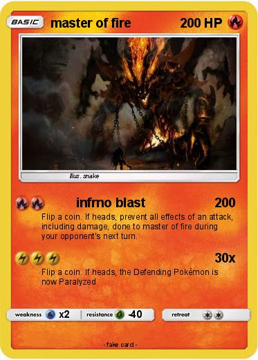 Pokemon master of fire