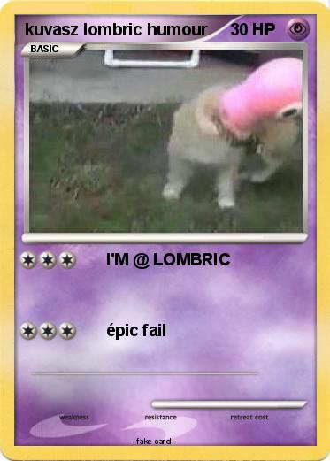 Pokemon kuvasz lombric humour