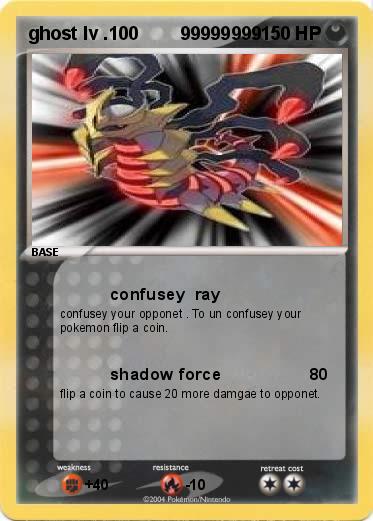Pokemon ghost lv .100        99999999