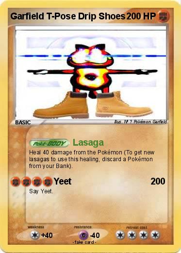 Pokemon Garfield T-Pose Drip Shoes