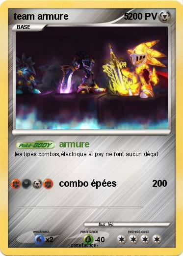 Pokemon team armure                      5