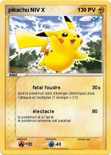 Pokemon pikachu NIV X