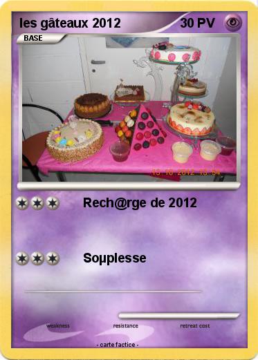 Pokemon les gâteaux 2012