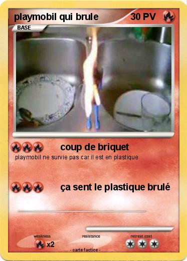 Pokemon playmobil qui brule