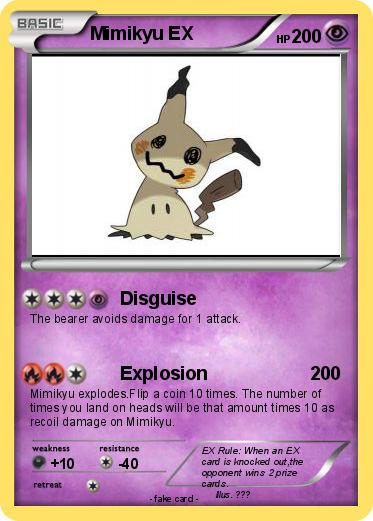 Pokemon Mimikyu EX