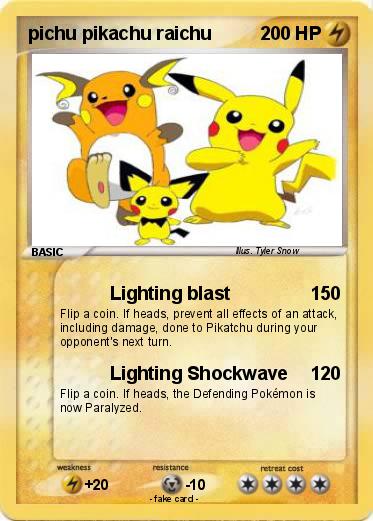 Pokemon pichu pikachu raichu