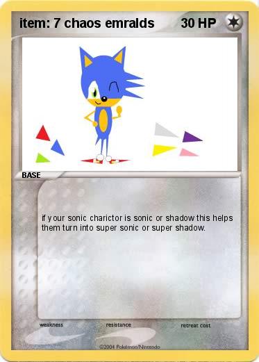 Pokemon item: 7 chaos emralds
