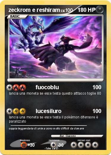 Pokemon zeckrom e reshiram