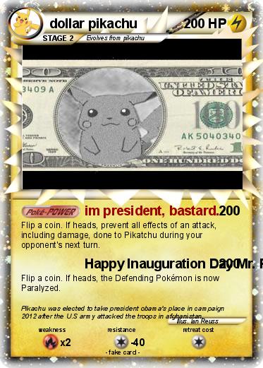Pokemon dollar pikachu