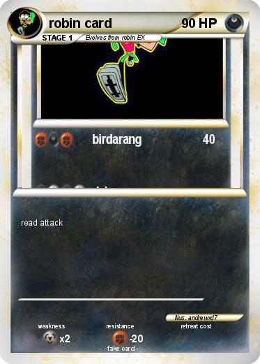 Pokemon robin card