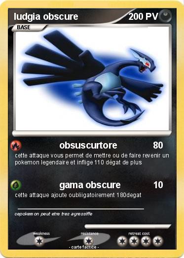Pokemon ludgia obscure
