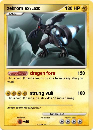 Pokemon zekrom ex
