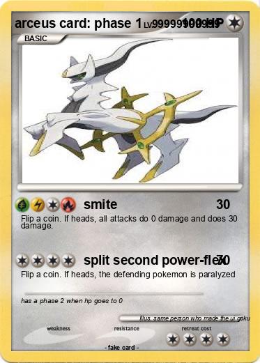 Pokemon arceus card: phase 1