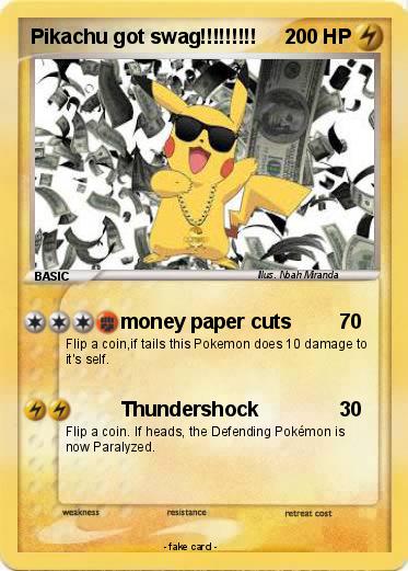 Pokemon Pikachu got swag!!!!!!!!!