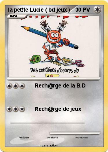 Pokemon la pet!te Lucie ( bd jeux )