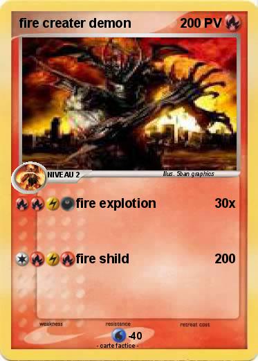 Pokemon fire creater demon