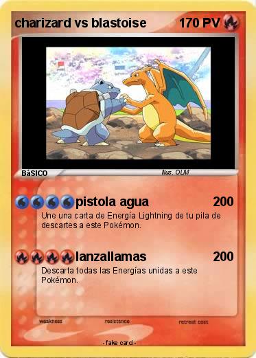 Pokemon charizard vs blastoise