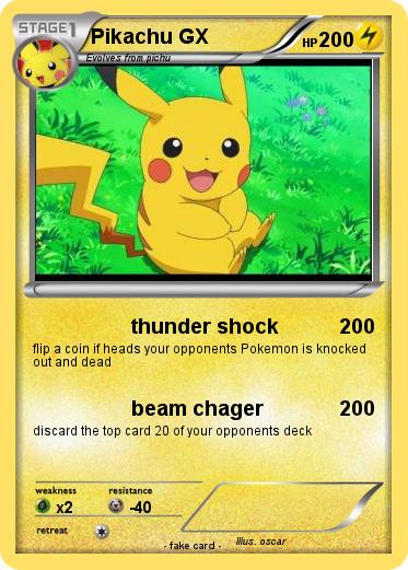 Pokemon Pikachu GX
