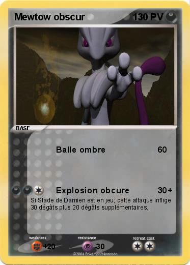 Pokemon Mewtow obscur