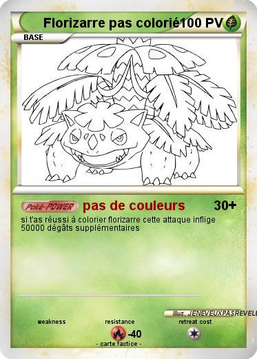 Pokemon Florizarre pas colorié