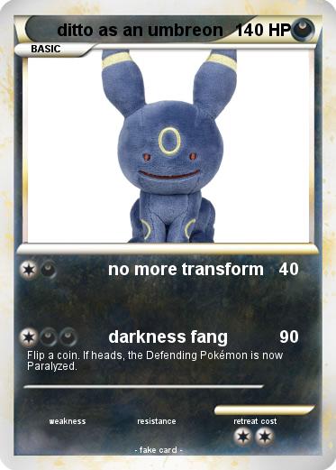 Pokemon ditto as an umbreon