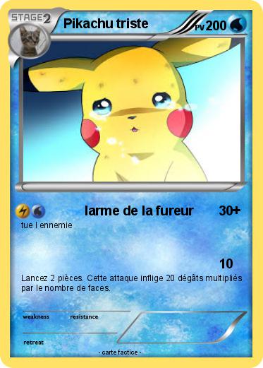 Pokemon Pikachu triste
